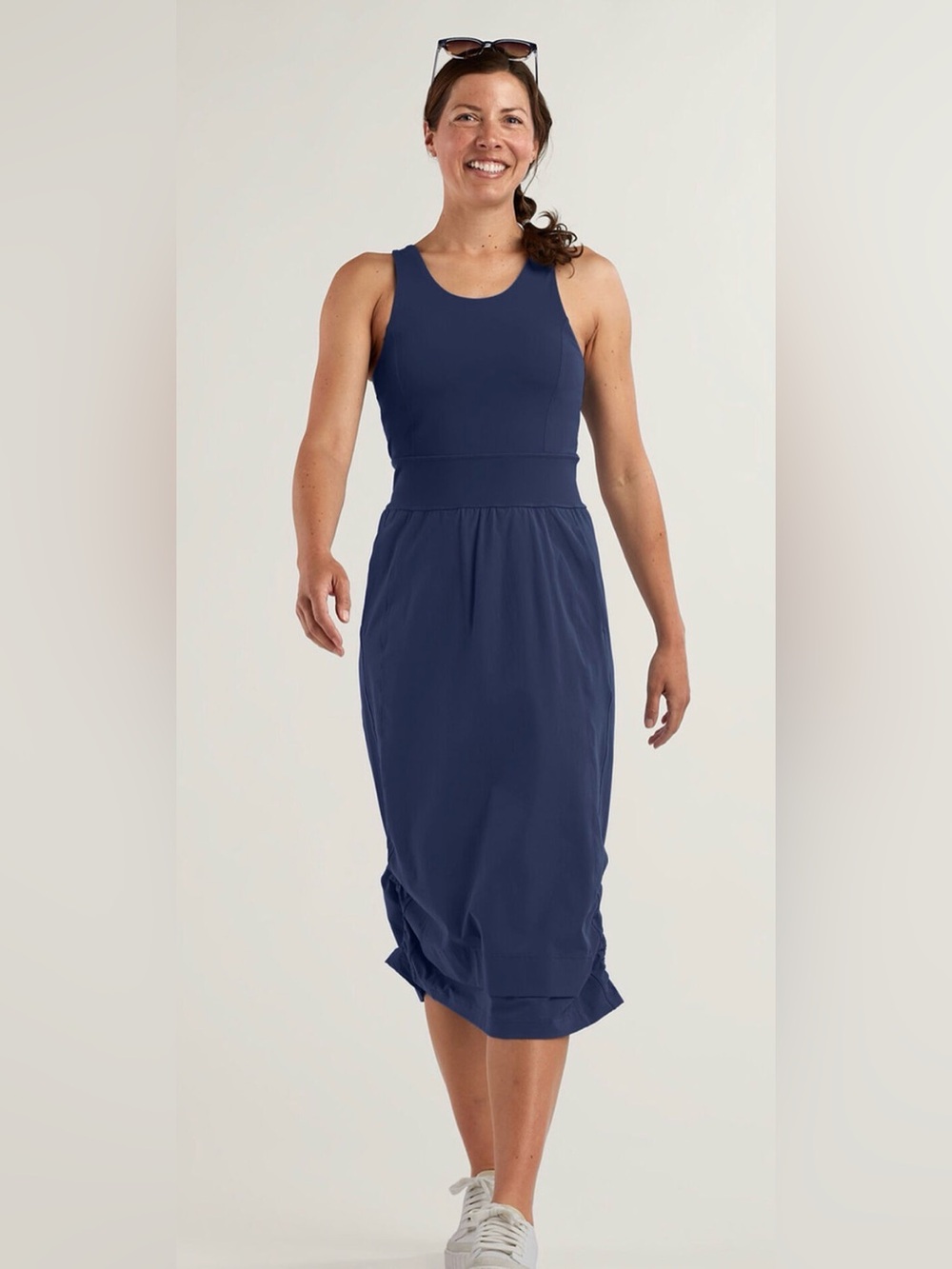 Title Nine Limitless Midi Dress Navy Blue in Size Large NWT $149